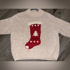 Vintage Liz Claiborne Sport‎ Linen/Cotton Christmas Stocking Sweater Size Large